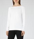 Reiss Clarry - Womens Wrap-back Jumper In White, Size 4