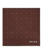 Reiss Planet - Silk Twill Pocket Square In Red, Mens