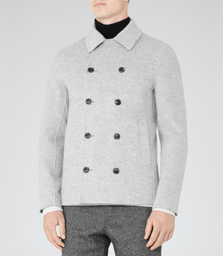 Reiss Comodor - Mens Wool And Cashmere Coat In Grey, Size S