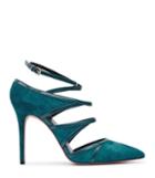 Reiss Odin - Womens Multi-strap Shoes In Blue, Size 3