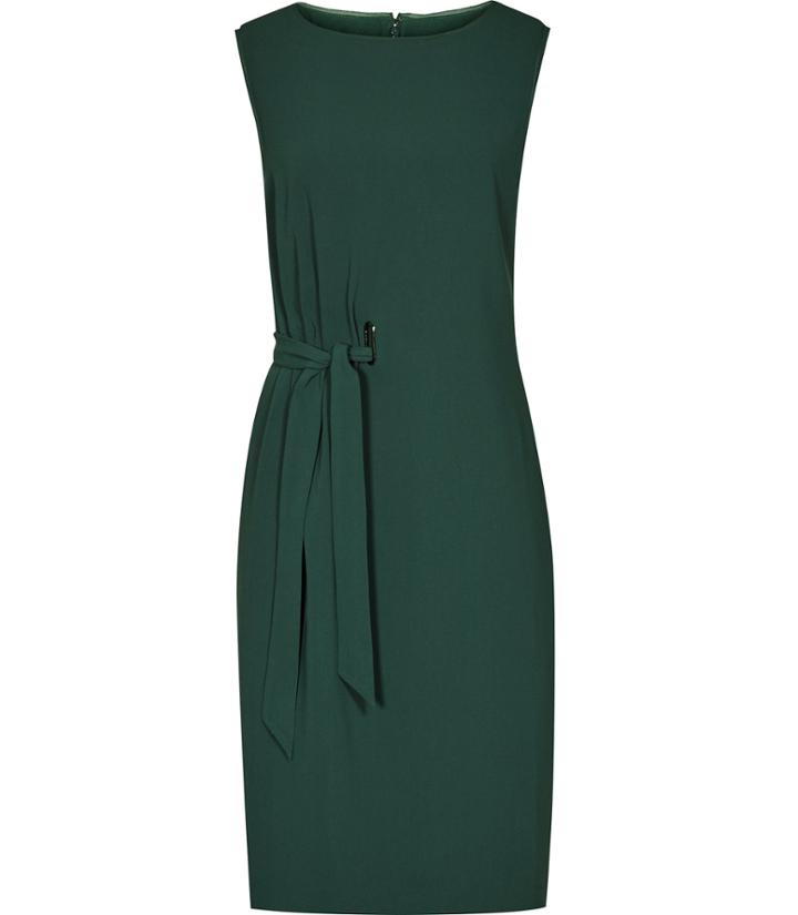 Reiss Libra - Womens Waist-tie Dress In Green, Size 4