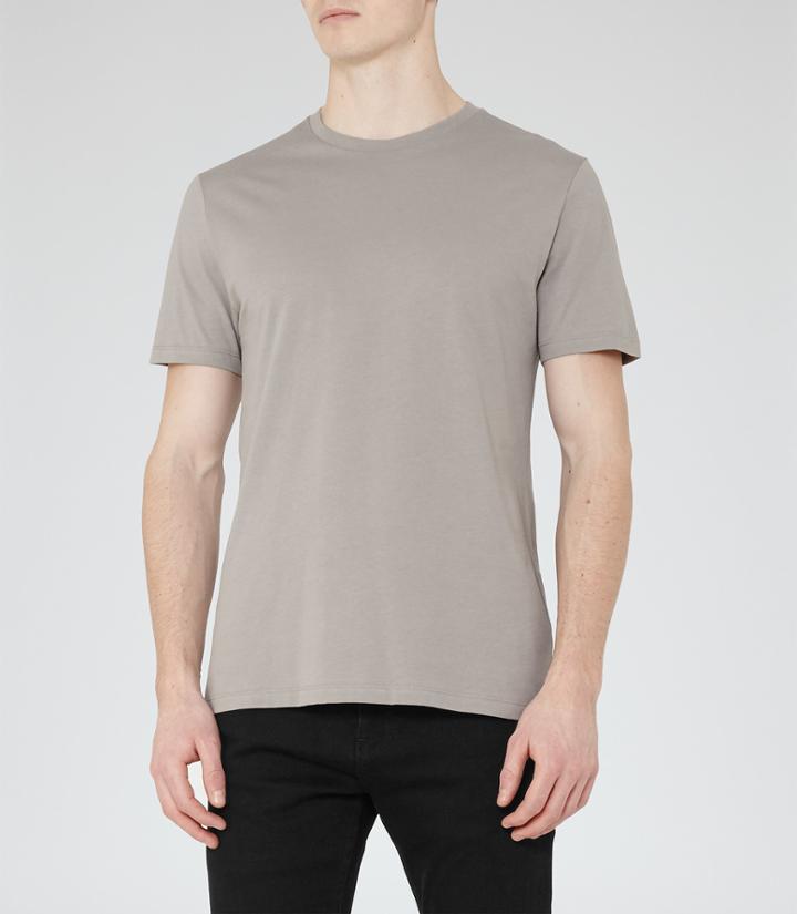 Reiss Bless - Crew-neck T-shirt In Brown, Mens, Size Xs