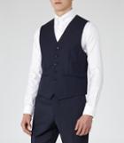 Reiss George W - Mens Slim-fit Waistcoat In Blue, Size 40