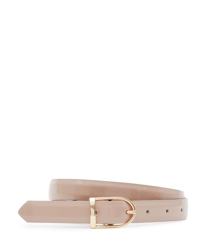 Reiss Sullivan - Womens Slim Leather Belt In White, Size Xs