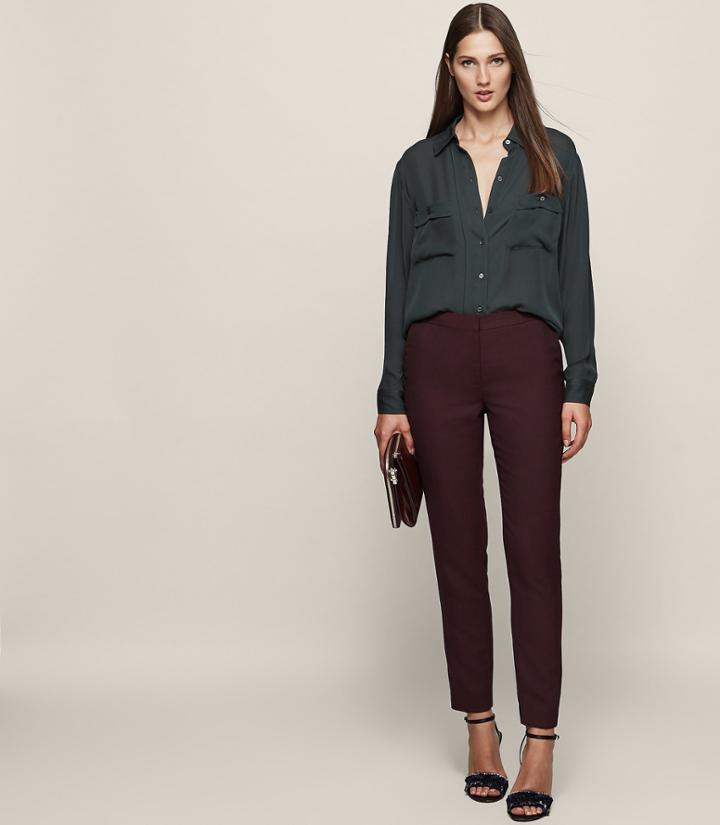 Reiss Lilia - Pocket-detail Shirt In Green, Womens, Size 0