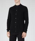 Reiss Kizzy - Textured Button Cardigan In Black, Mens, Size S