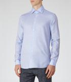 Reiss Pierre - Mens Cotton Shirt In Blue, Size Xs