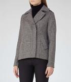 Reiss Harley - Womens Checked Coat In Black, Size 6