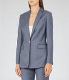 Reiss Leyton Jacket - Single-breasted Blazer In Blue, Womens, Size 0