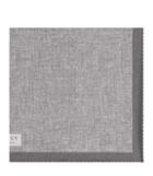 Reiss Walsh - Mens Printed Linen Pocket Square In Grey, Size One Size