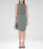 Reiss Angela - Womens High-neck Dress In Green, Size 6