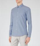 Reiss Ainslee - Cotton Oxford Shirt In Blue, Mens, Size M