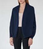 Reiss Oscar - Womens Open-front Cardigan In Blue, Size Xs
