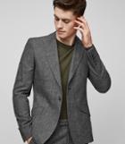 Reiss Stow B - Slim Tailored Blazer In Grey, Mens, Size 34