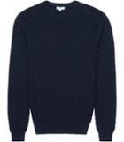 Reiss Prima - Mens Check Weave Jumper In Blue, Size Xs