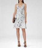 Reiss Elsie - Womens Fit And Flare Dress In Black, Size 4
