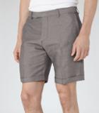 Reiss Meadow - Linen And Cotton Shorts In Grey, Mens, Size 30