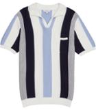 Reiss Merival - Mens Striped Polo Knit In Blue, Size M