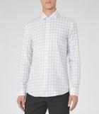 Reiss Raury - Mens Slim Check Shirt In Grey, Size Xs