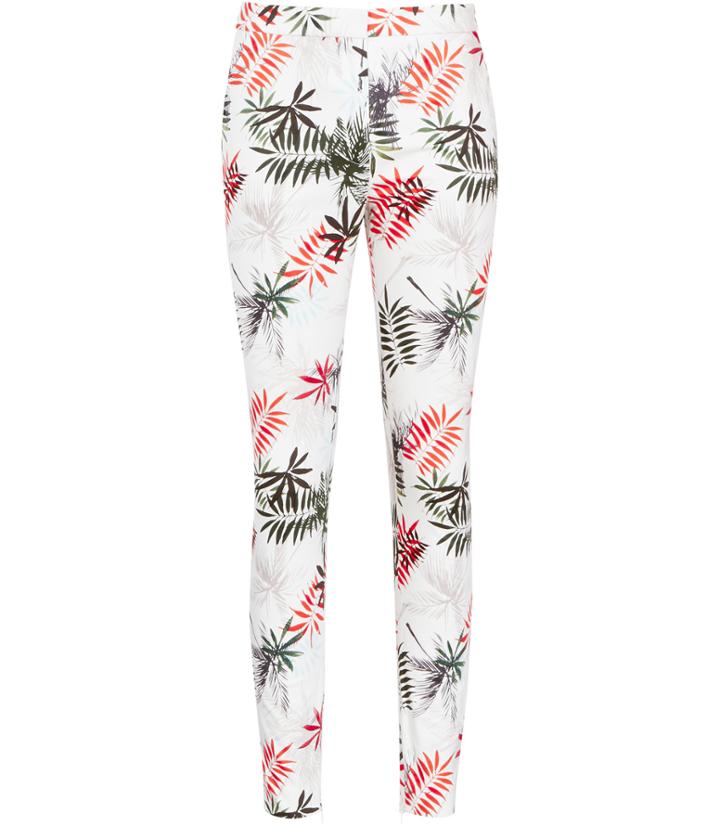 Reiss Selena Trouser - Womens Printed Trousers In White, Size 4