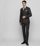 Reiss Lowell - Check Double Breasted Suit In Brown, Mens, Size 36