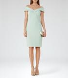 Reiss Haddi - Womens Off-the-shoulder Dress In Green