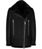 Reiss Starling - Womens Shearling Aviator Jacket In Black, Size Xs