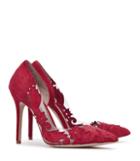 Reiss Tiber - Laser-cut Suede Shoes In Red, Womens, Size 5