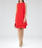 Reiss Aries - Womens Tie-neck Dress In Red, Size 6