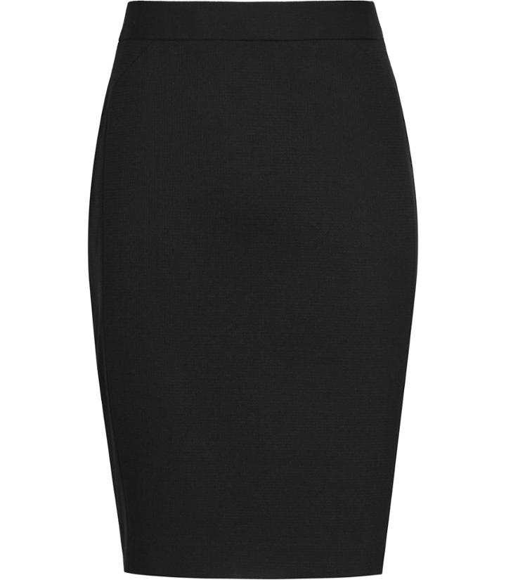 Reiss Dartmouth Skirt - Womens Textured Pencil Skirt In Black, Size 4