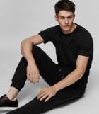 Reiss Homage - Piped Cotton T-shirt In Black, Mens, Size Xs