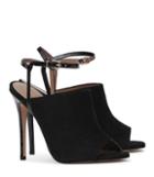 Reiss Rena - Suede Peep-toe Shoes In Black, Womens, Size 5