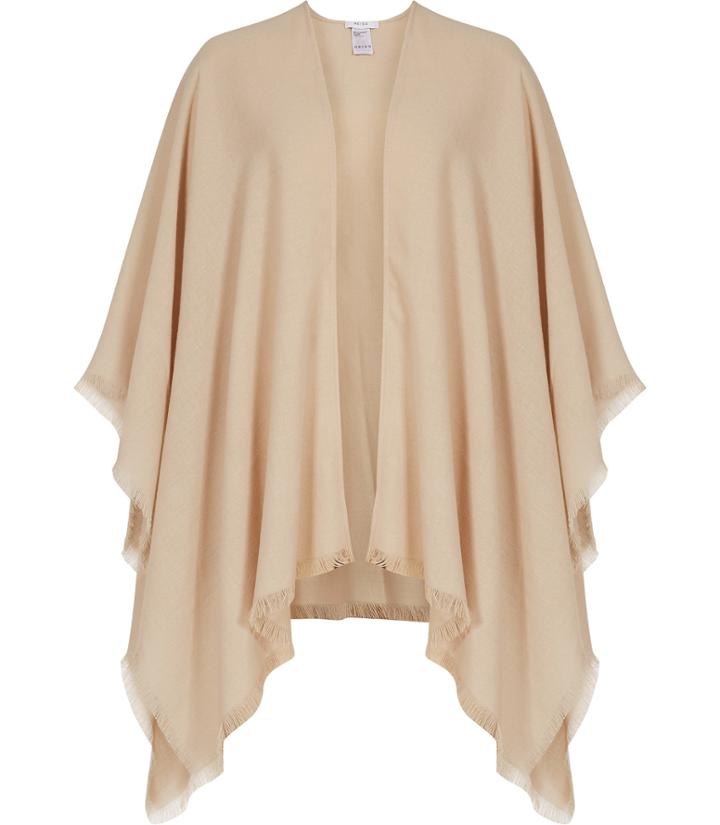 Reiss Yasmine - Lightweight Poncho In Brown, Womens
