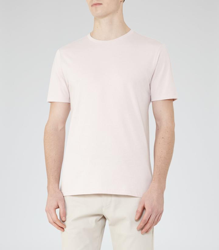 Reiss Bless - Mens Crew Neck T-shirt In Pink, Size Xs