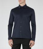 Reiss Chapter - Casual Cotton Shirt In Blue, Mens, Size S