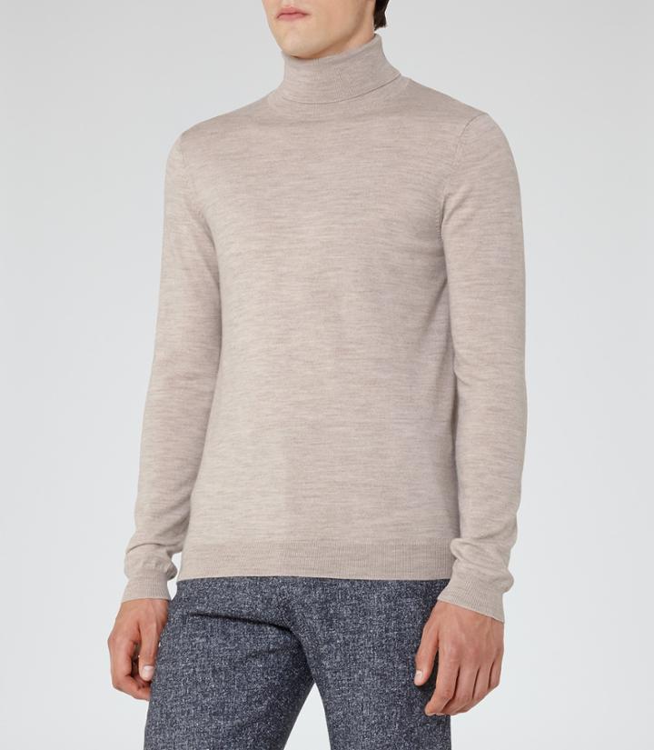 Reiss Observe - Rollneck Jumper In Brown, Mens, Size Xl