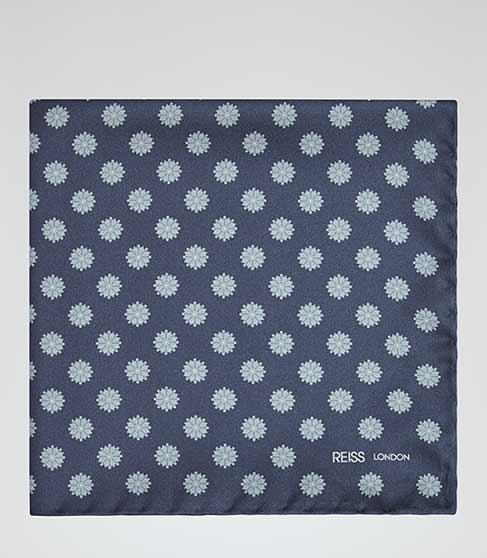 Reiss Mccullers Flower Print Pocket Square