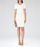 Reiss Skyler - Womens Knitted Short Sleeved Dress In White, Size 4