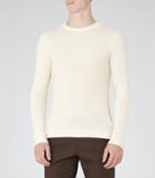 Reiss Hampton - Mens Cashmere Crew-neck Jumper In White, Size M