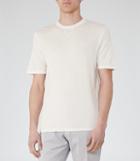 Reiss Princeton - Mens Silk Blend T-shirt In White, Size Xs