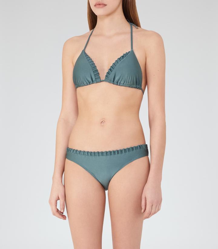 Reiss Skye T - Triangle Bikini Top In Blue, Womens, Size S