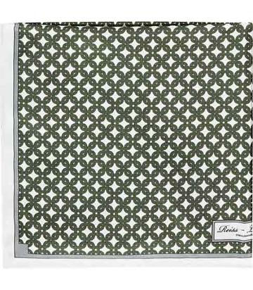 Reiss Abyss Linked Diamond Print Pocket Square