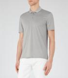 Reiss Seaton - Mens Short-sleeved Polo Shirt In Grey, Size Xs