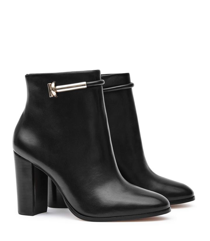 Reiss Zoe - Womens Metal-detail Boots In Black, Size 3