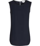 Reiss Acorn - Womens Lace-trimmed Tank Top In Blue, Size 4
