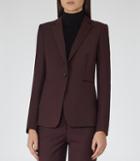 Reiss Ricca Jacket - Womens Single-breasted Blazer In Purple, Size 4