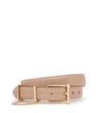 Reiss Liana - Chain-detail Leather Belt In White, Womens, Size S