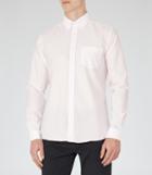 Reiss Chuck - Mens Striped Oxford Shirt In Pink, Size Xs