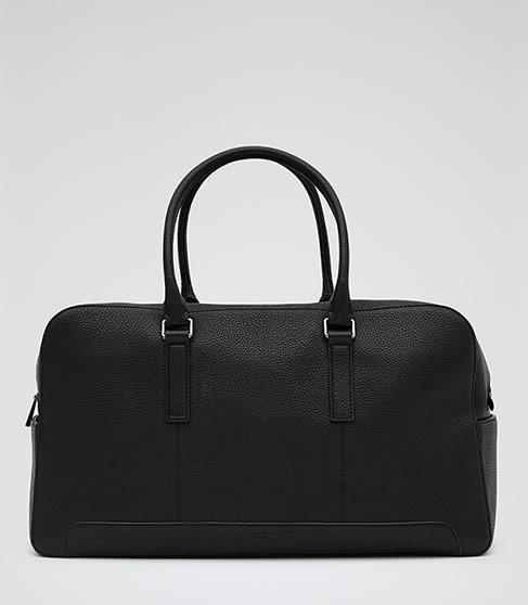 Reiss Lever Leather Weekend Holdall