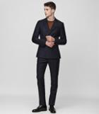 Reiss Platoon - Pinstripe Double-breasted Suit In Blue, Mens, Size 38
